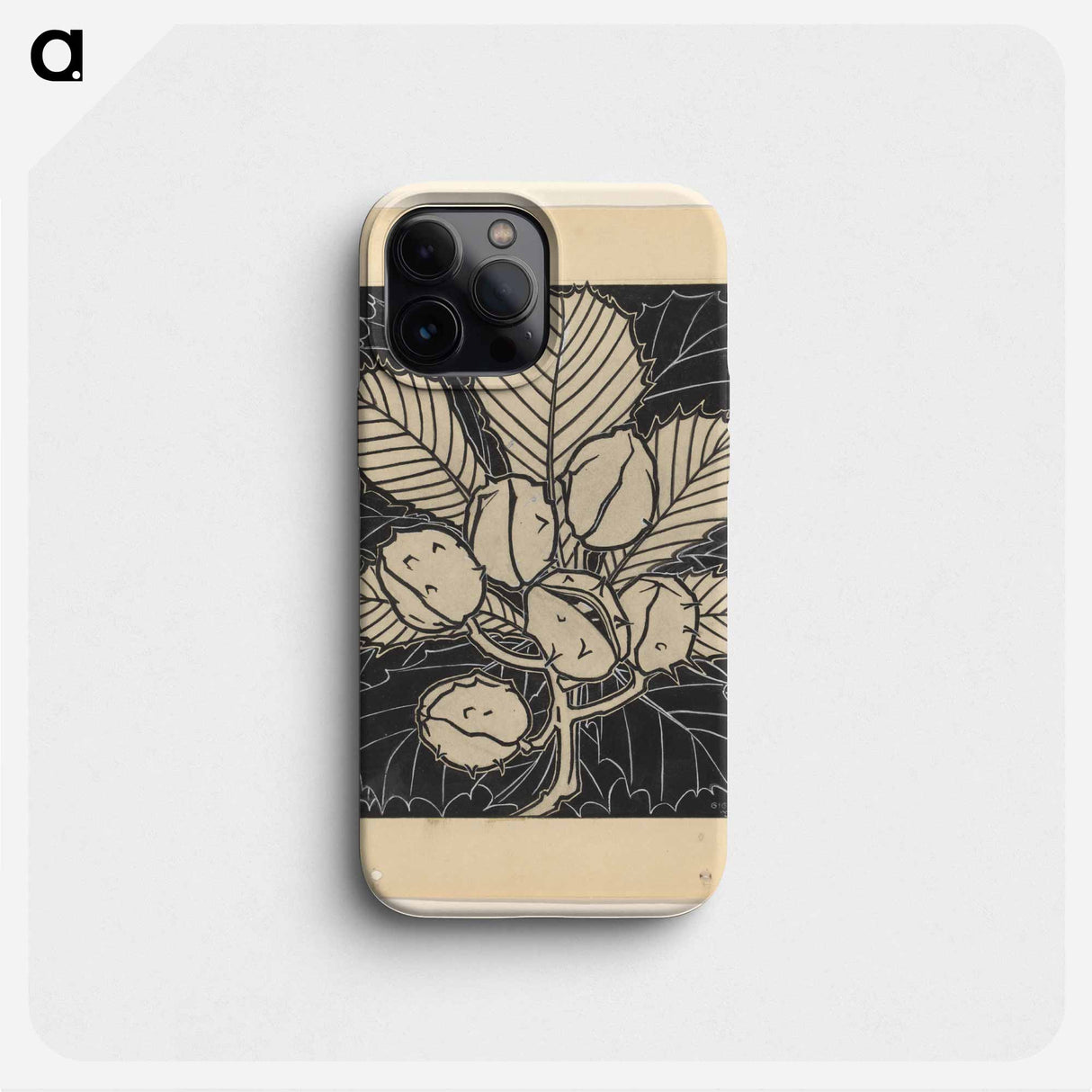 Blad van een kastanje met vruchten - ジュリー デ グラーグ Phone Case.