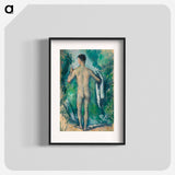 Standing Bather, Seen from the Back - Paul Cezanne Poster.