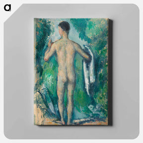 アートパネル-Standing Bather, Seen from the Back - ポール セザンヌ Canvas.