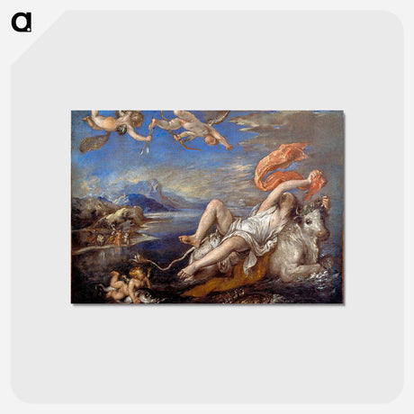 アートポストカード-Abduction of Europa - ティツィアーノ ヴェチェッリオ Postcard.