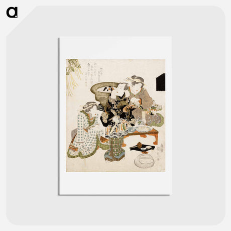 アートポストカード-The Actor Onoe Kikugorō III at Umemoto Teahouse
 - 歌川 国貞 Postcard.