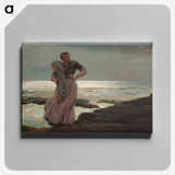 A Light on the Sea - Winslow Homer Canvas.