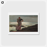 アートポストカード-A Light on the Sea - ウィンスロー ホーマー Postcard.