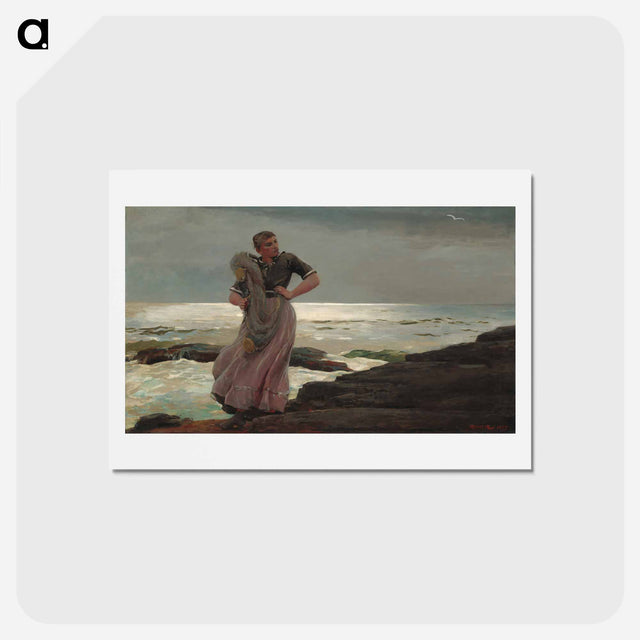 アートポストカード-A Light on the Sea - ウィンスロー ホーマー Postcard.