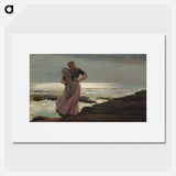 A Light on the Sea - Winslow Homer Poster.