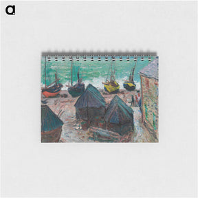 アートメモ帳-Boats on the Beach at Étretat - クロード モネ Memo.
