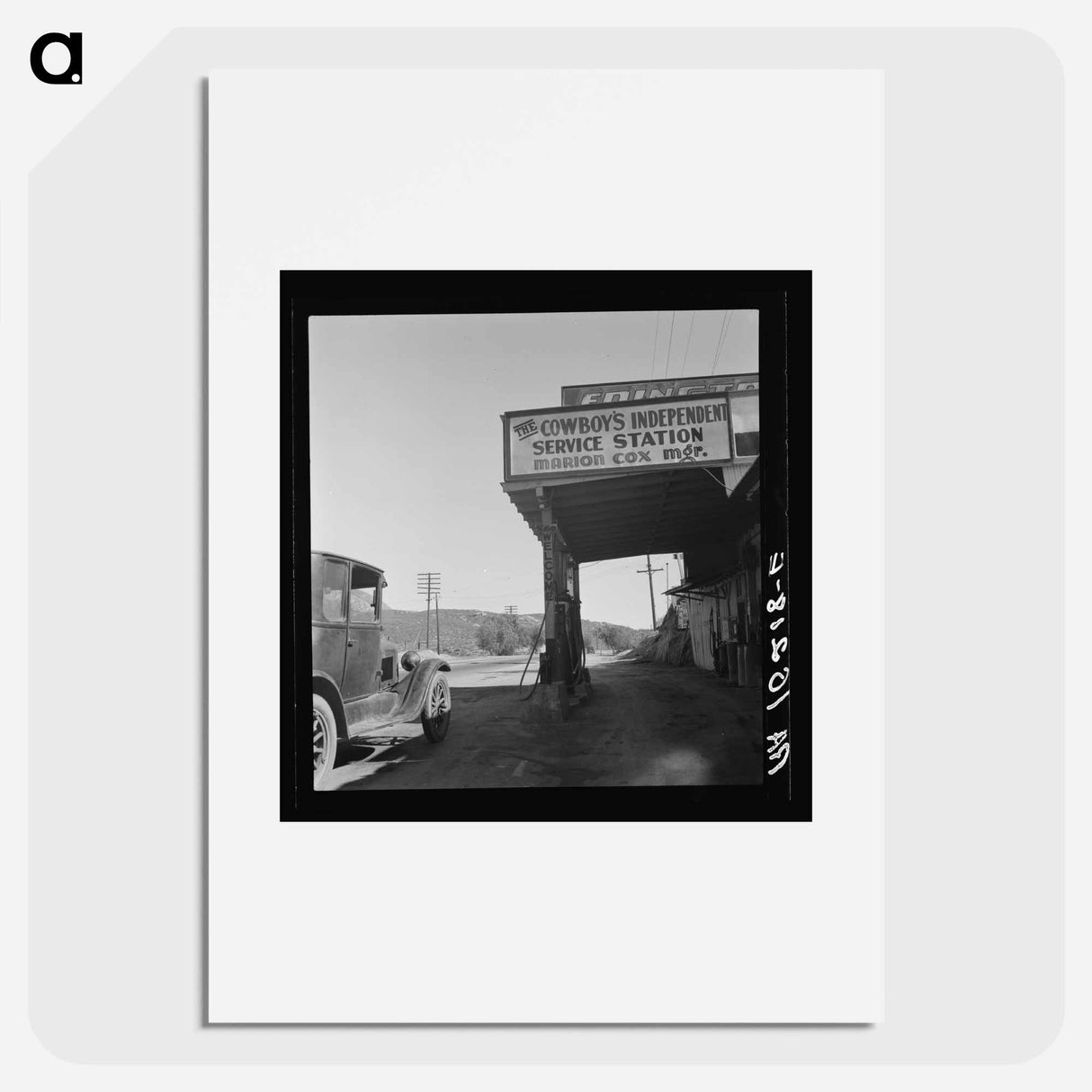 On the highway. Riverside County, California. Sourced from the Library of Congress. - Dorothea Lange Poster.