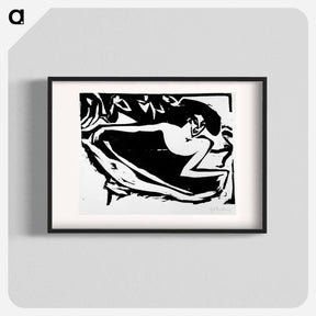 アートポスター-Dancer with lifted skirt - エルンスト ルートヴィヒ キルヒナー Poster.