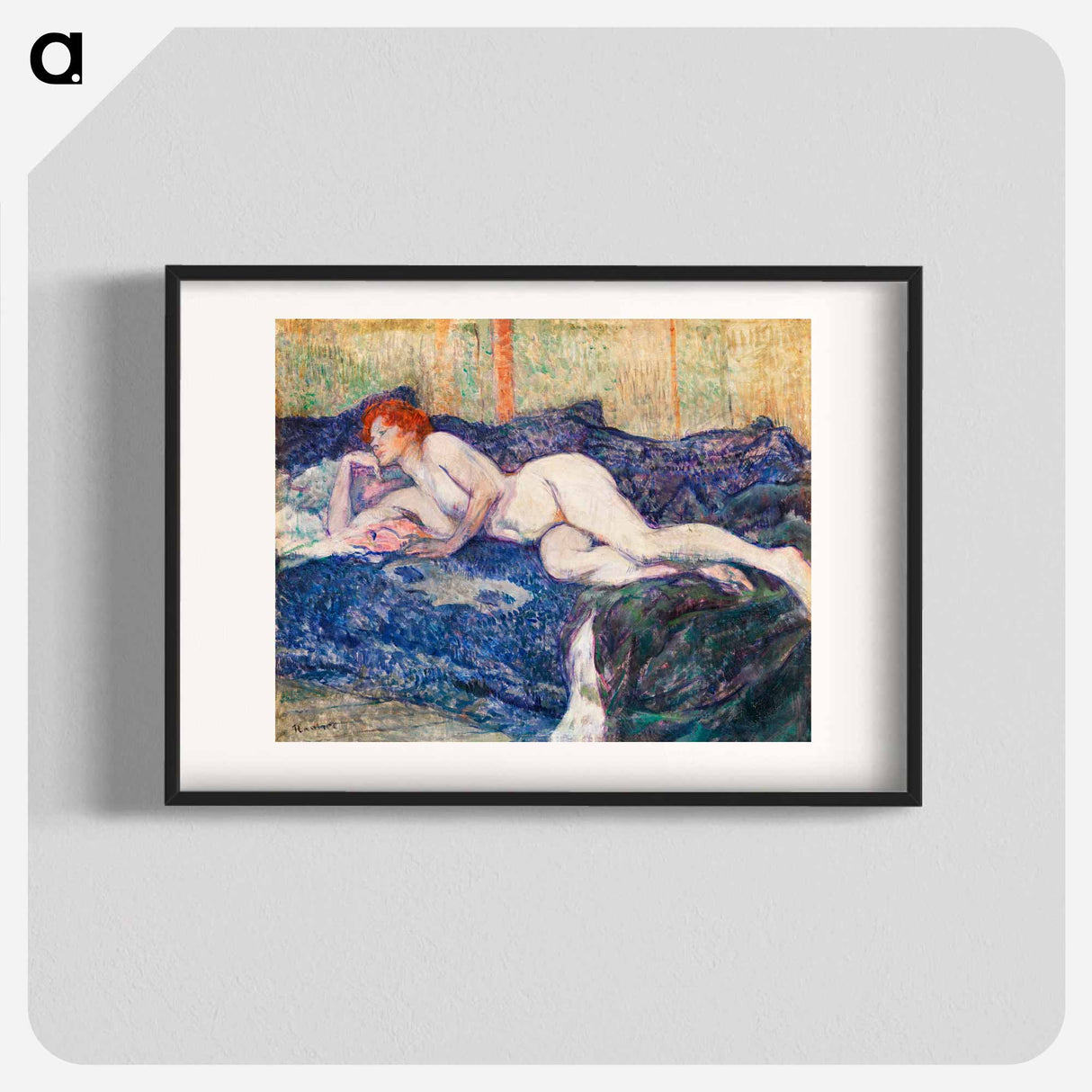 Nude Lying on a Couch - Henri de Toulouse-Lautrec Poster.