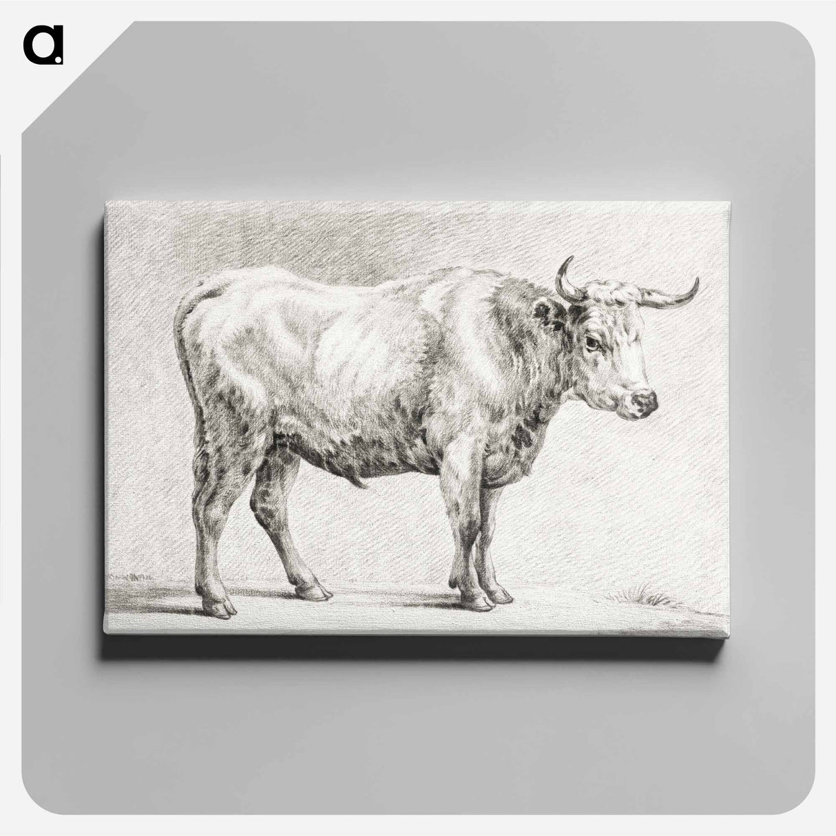 アートパネル-Standing bull - ジャン ベルナール Canvas.