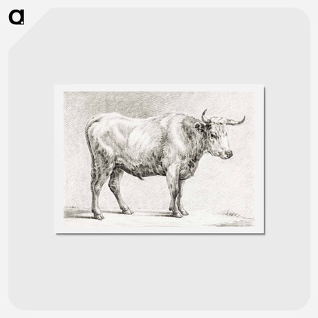 アートポストカード-Standing bull - ジャン ベルナール Postcard.