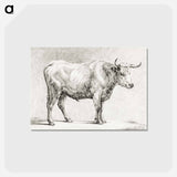 アートポストカード-Standing bull - ジャン ベルナール Postcard.