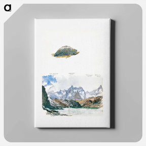 アートパネル-View of Four Mountains from the Gorner Grat, Rock from Splendid Mountain Watercolours Sketchbook - ジョン シンガー サージェント Canvas.