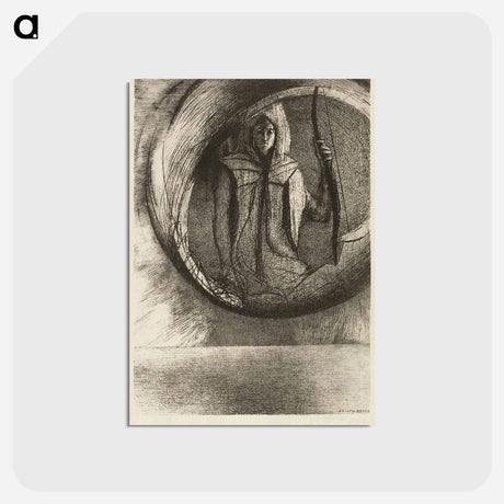 アートポストカード-And Beyond, the Astral Idol, the Apotheosis - オディロン ルドン Postcard.