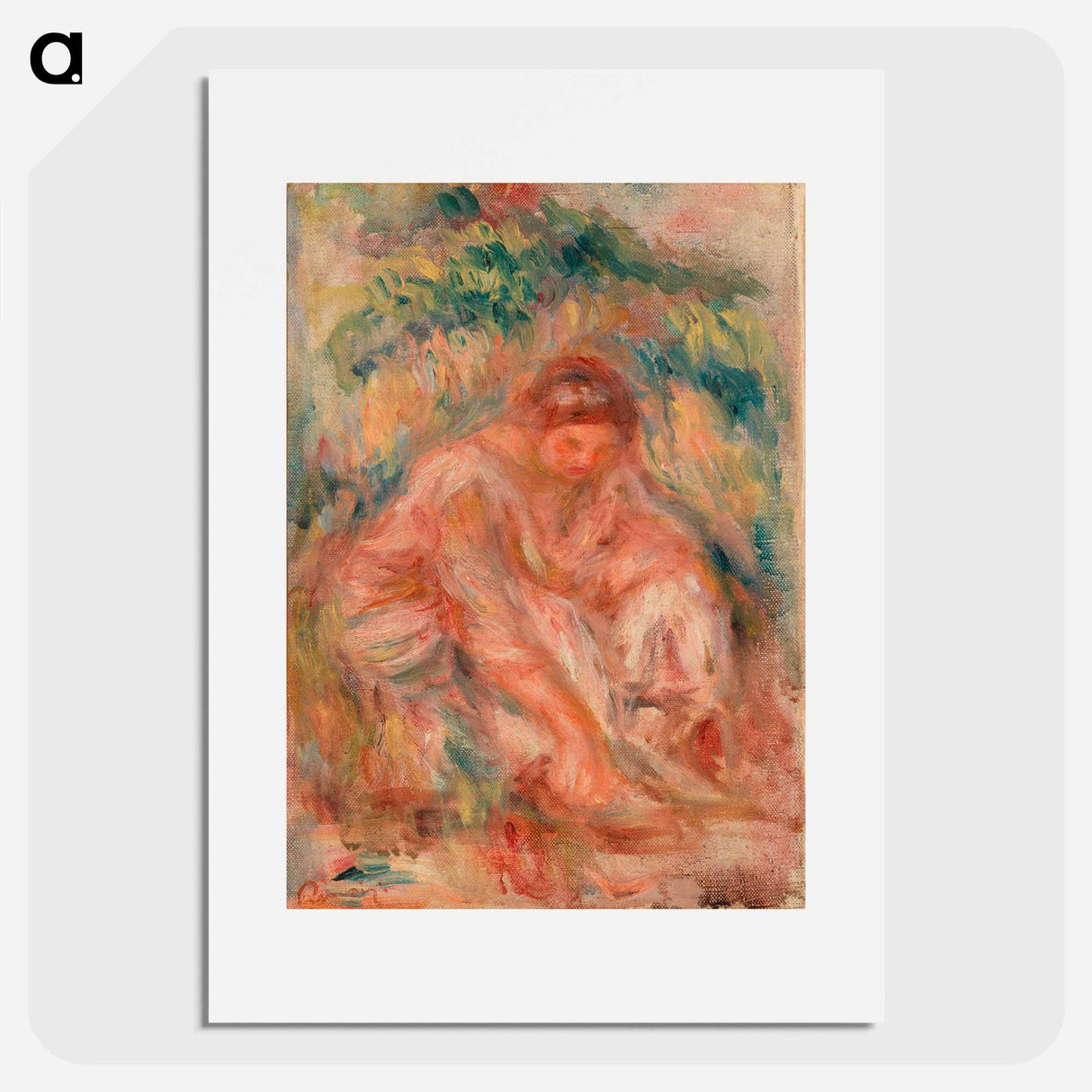 Sketch of a Woman - Pierre-Auguste Renoir Poster.