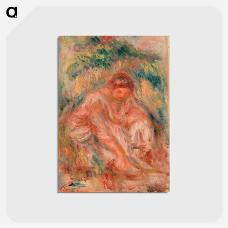 アートポストカード-Sketch of a Woman - ピエール オーギュスト ルノワール Postcard.