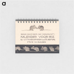 アートメモ帳-Aankondiging voor kalender 1902 - テオ ヴァン ホイテマ Memo.