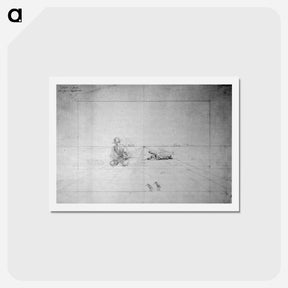 アートポストカード-Perspective Drawing for Hunting - トーマス エイキンズ Postcard.