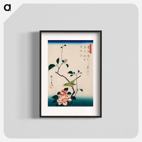 アートポスター-Camellia and Nightingale
 - 歌川 広重 Poster.