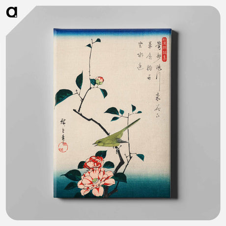 アートパネル-Camellia and Nightingale
 - 歌川 広重 Canvas.