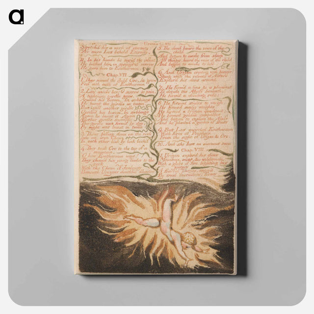 アートパネル-The First Book of Urizen, Plate 22, "Stretch'd for a Work of Eternity...." - ウィリアム ブレイク Canvas.