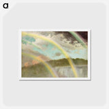 アートポストカード-Four Rainbows over Niagara - アルバート ビアスタット Postcard.