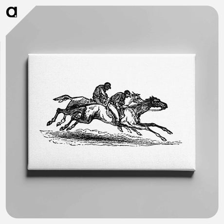 アートパネル-Horseback Riding Race Engraving
 - 大英図書館 Canvas.