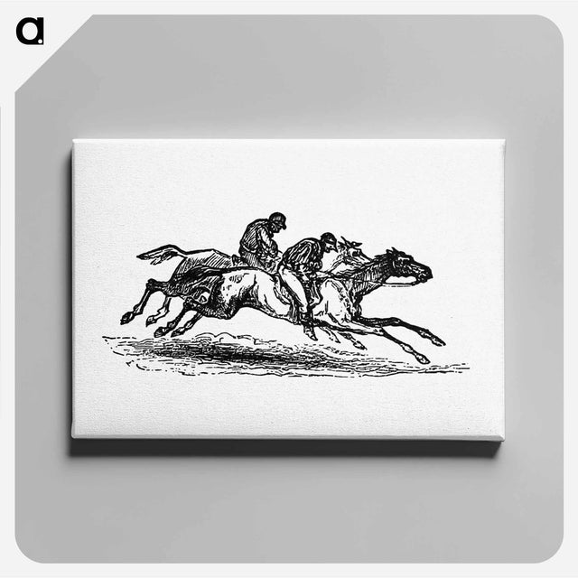 アートパネル-Horseback Riding Race Engraving
 - 大英図書館 Canvas.