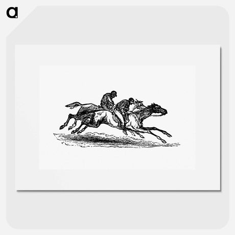 アートポスター-Horseback Riding Race Engraving
 - 大英図書館 Poster.