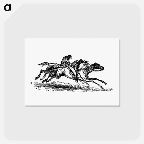 アートポストカード-Horseback Riding Race Engraving
 - 大英図書館 Postcard.