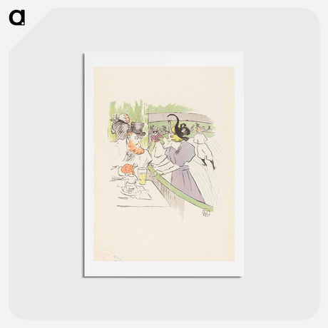 アートポストカード-In the Skating Professional Beauty - アンリ ド トゥールーズ ロートレック Postcard.