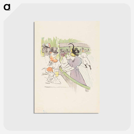 アートポストカード-In the Skating Professional Beauty - アンリ ド トゥールーズ ロートレック Postcard.