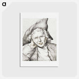 アートポストカード-Portrait of a smiling boy - ジャン ベルナール Postcard.