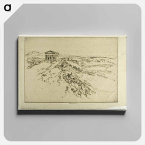 アートパネル-Girgenti, the Temple on the Wall
 - ジョセフ ペネル Canvas.