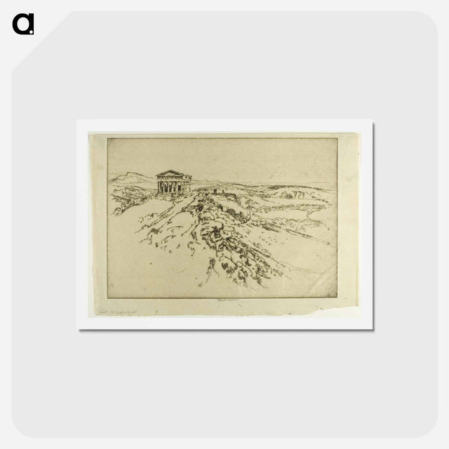 アートポストカード-Girgenti, the Temple on the Wall
 - ジョセフ ペネル Postcard.