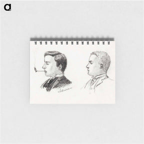 アートメモ帳-Portrait of Adriaan with a pipe and a man in a suit - ユリー デ フラーハ Memo.