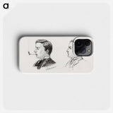 Portrait of Adriaan with a pipe and a man in a suit - Julie de Graag Phone Case.