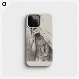 She Draws From Her Bosom a Sponge, Perfectly Black, and Covers it With Kisses - Odilon Redon Phone Case.