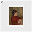 アートポストカード-Woman Leaning on a Chair - ピエール オーギュスト ルノワール Postcard.