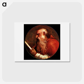 アートポストカード-St Jerome - ティツィアーノ ヴェチェッリオ Postcard.
