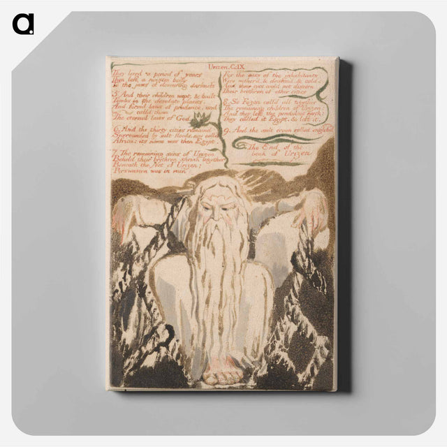 アートパネル-The First Book of Urizen, Plate 27, "They Lived a Period of Years . . . ." - ウィリアム ブレイク Canvas.