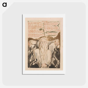 アートポストカード-The First Book of Urizen, Plate 27, "They Lived a Period of Years . . . ." - ウィリアム ブレイク Postcard.