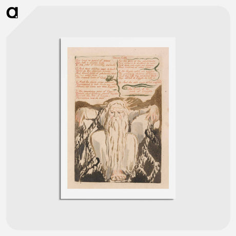 アートポストカード-The First Book of Urizen, Plate 27, "They Lived a Period of Years . . . ." - ウィリアム ブレイク Postcard.