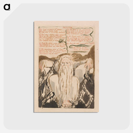 アートポストカード-The First Book of Urizen, Plate 27, "They Lived a Period of Years . . . ." - ウィリアム ブレイク Postcard.