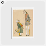 アートポストカード-Caricature of von haartman, chairman of the nobility and baron taube - アルバート エーデルフェルト Postcard.