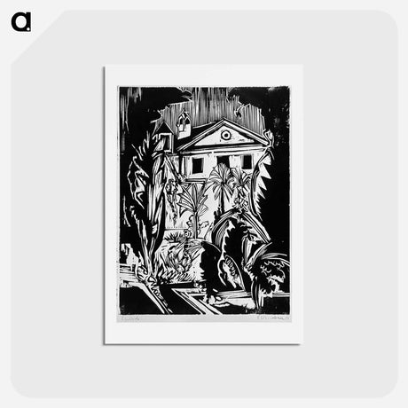 アートポストカード-Botanical Garden, Jena - エルンスト ルートヴィヒ キルヒナー Postcard.