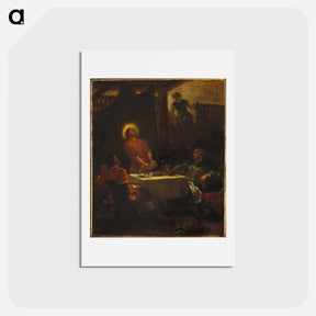 アートポストカード-The Disciples at Emmaus - ウジェーヌ ドラクロワ Postcard.