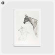 アートポストカード-Horse and Collie - アンリ ド トゥールーズ ロートレック Postcard.