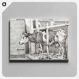 アートパネル-Standing cow - ジャン ベルナール Canvas.