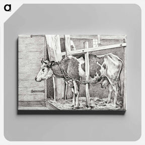アートパネル-Standing cow - ジャン ベルナール Canvas.